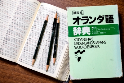 (小物)辞書と鉛筆