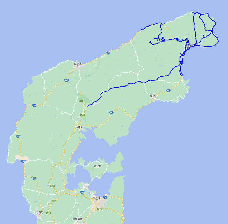 仙泰_大伏_珠洲市におけるGoogleストリートビュー